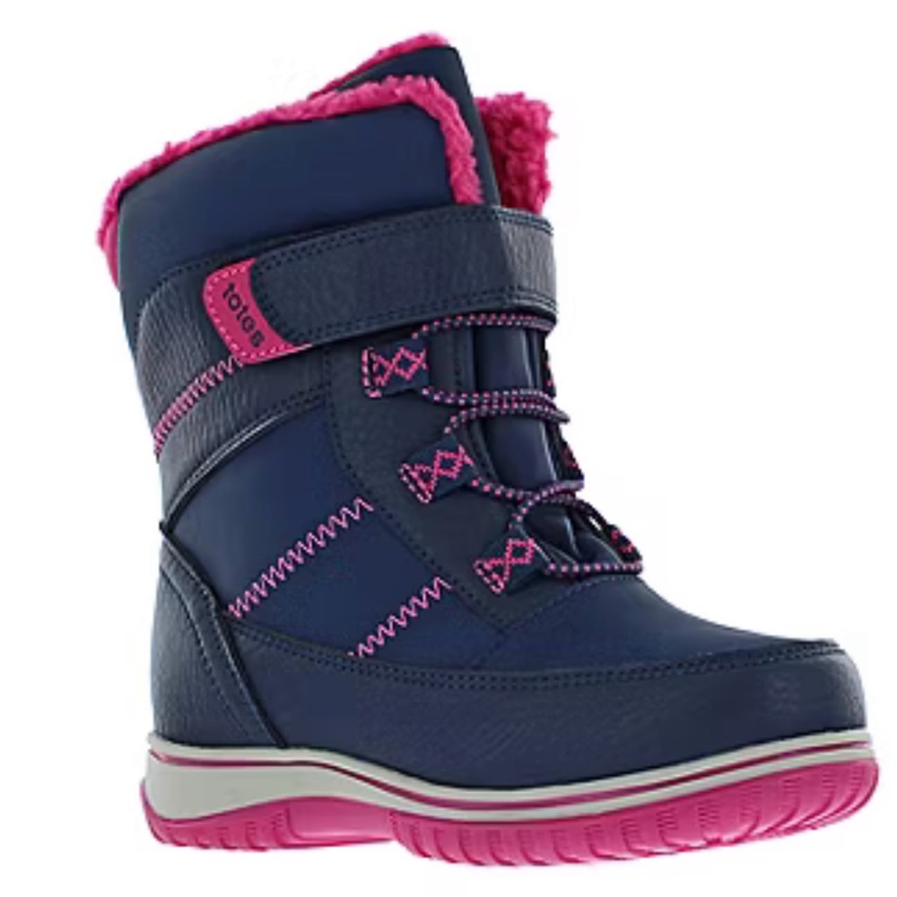 New Totes Big Girls Bailey Waterproof Flat Heel Winter Boots 5M thermolite